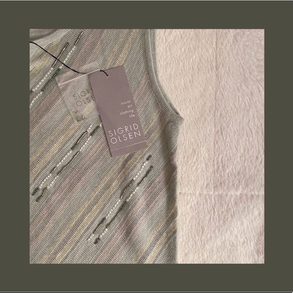 vintage sage green sigrid olsen top !